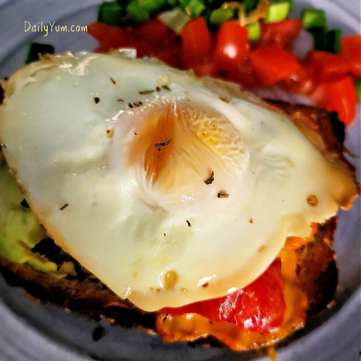 fried egg in corningware