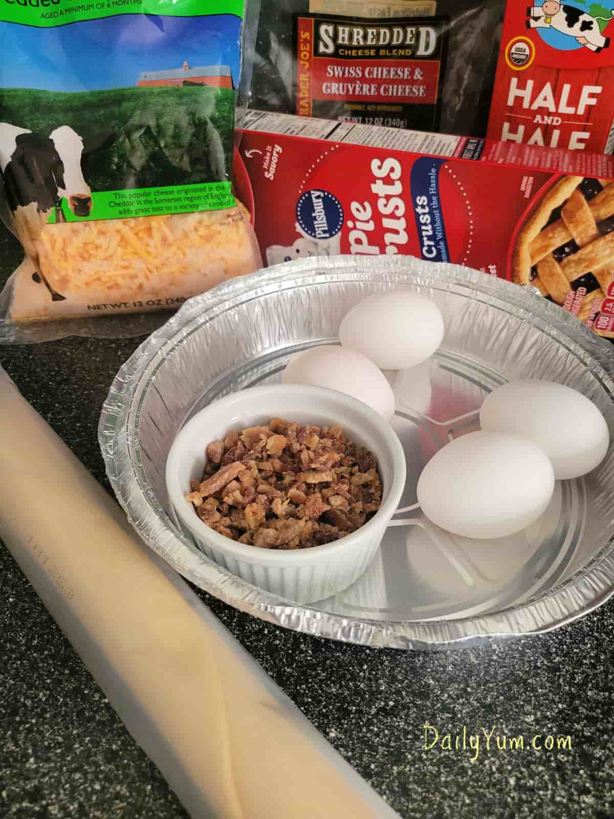 ingredients for quiche