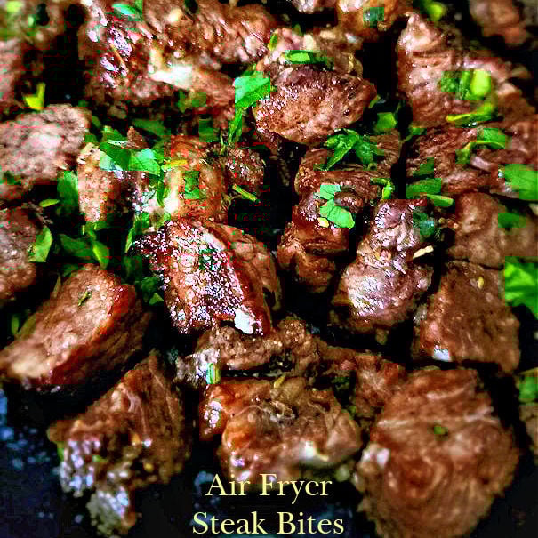 Garlic Butter Air Fryer Steak Bites