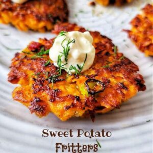 crispy sweet potato fritters