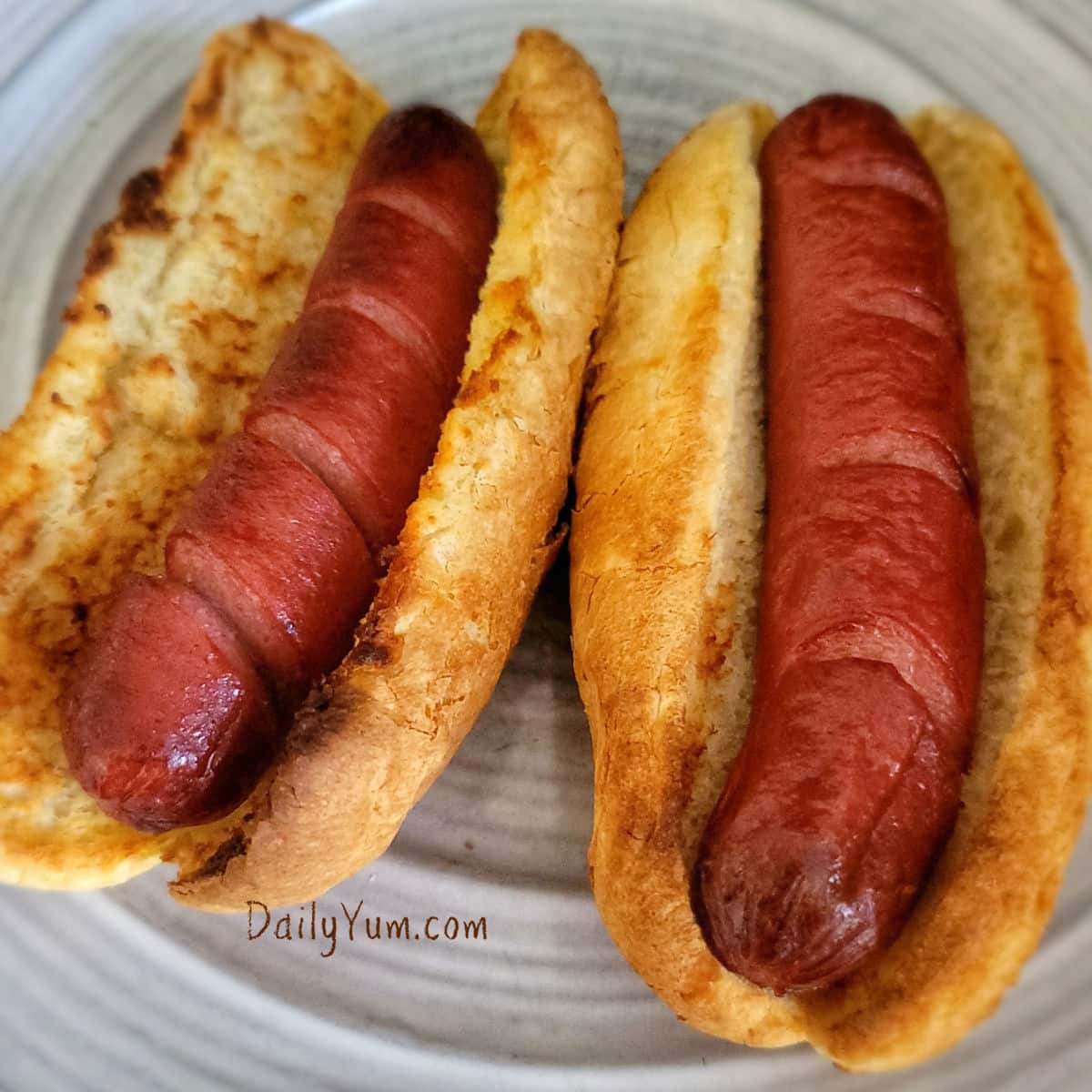 juicy hot dogs with crispy skins