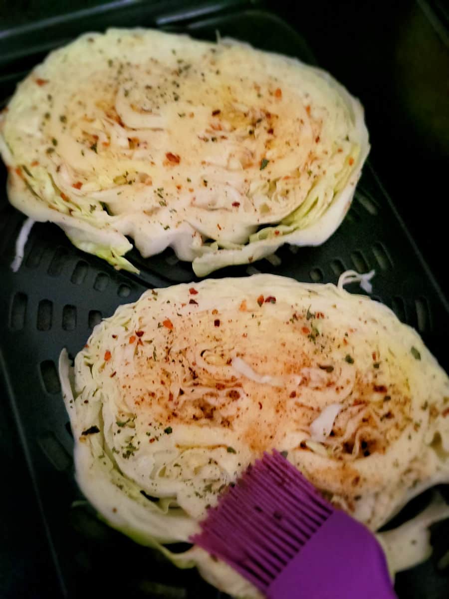 seasoned raw cabbage