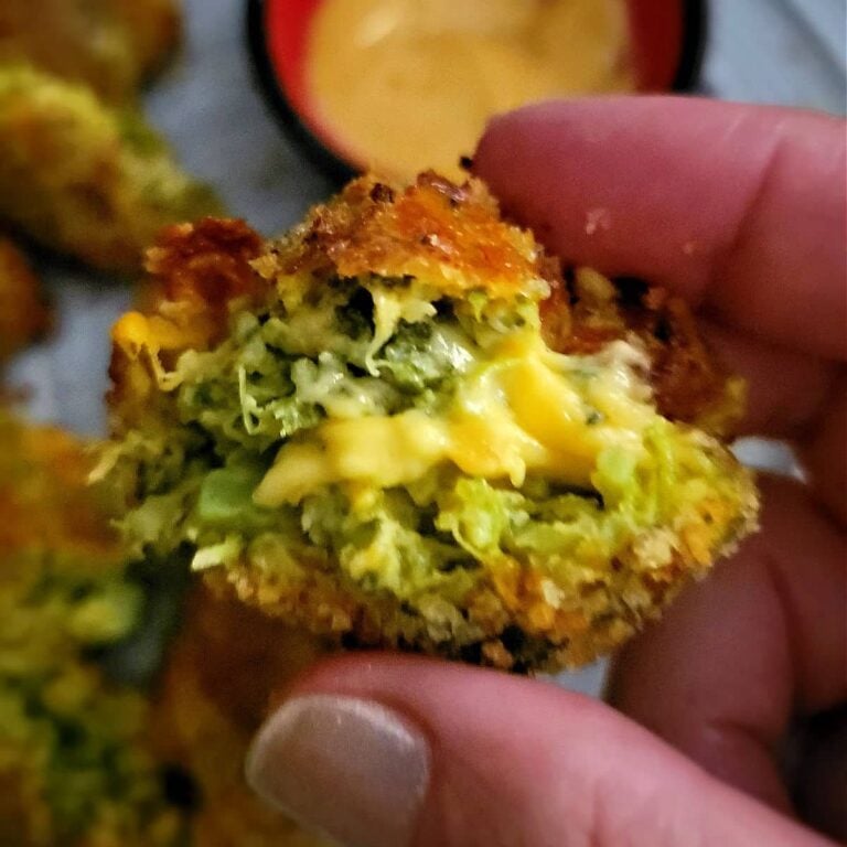 gooey cheese inside broccoli cheddar bites