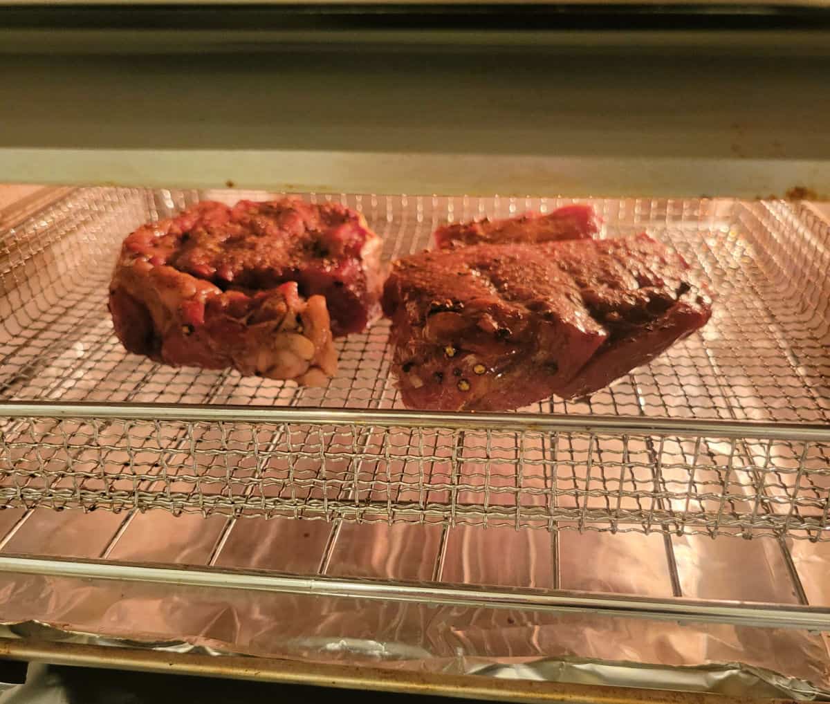 2-inch filet mignon steaks in the air fryer
