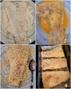 breading station for cod fish
