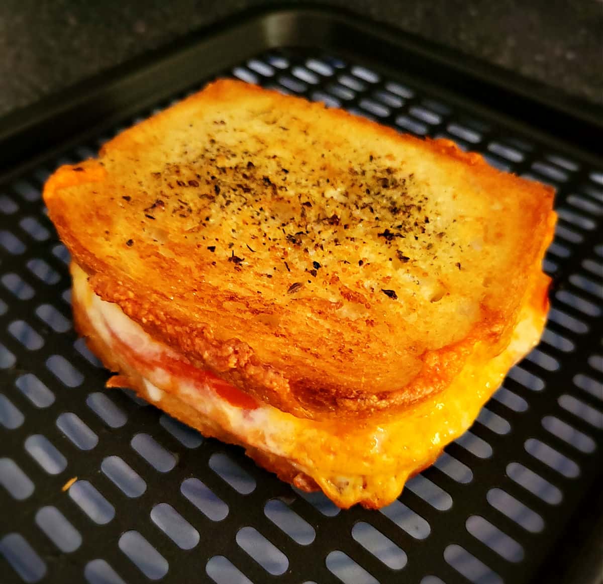 crispy cheesy sandwich straight outta air fryer