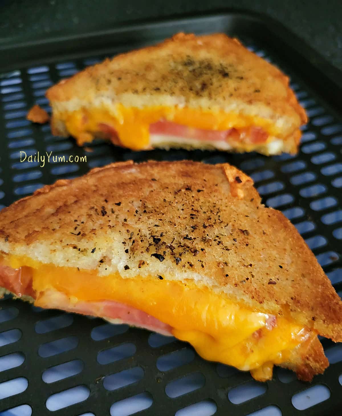 crispy toast with gooey melted cheese