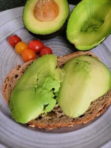 Ingredients for avocado toast in the air fryer