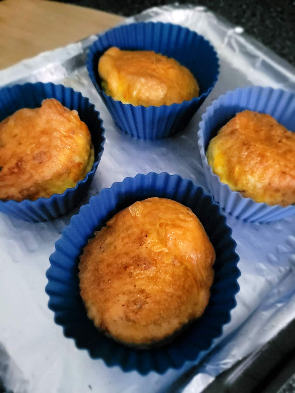 egg bites in silicone muffin cups