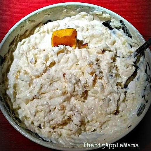 creamy salad with celery root