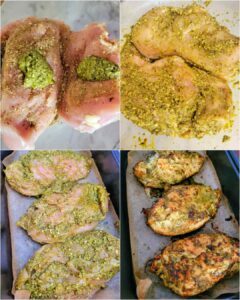 marinate chicken in pesto for at least 30 minutes or best overnight