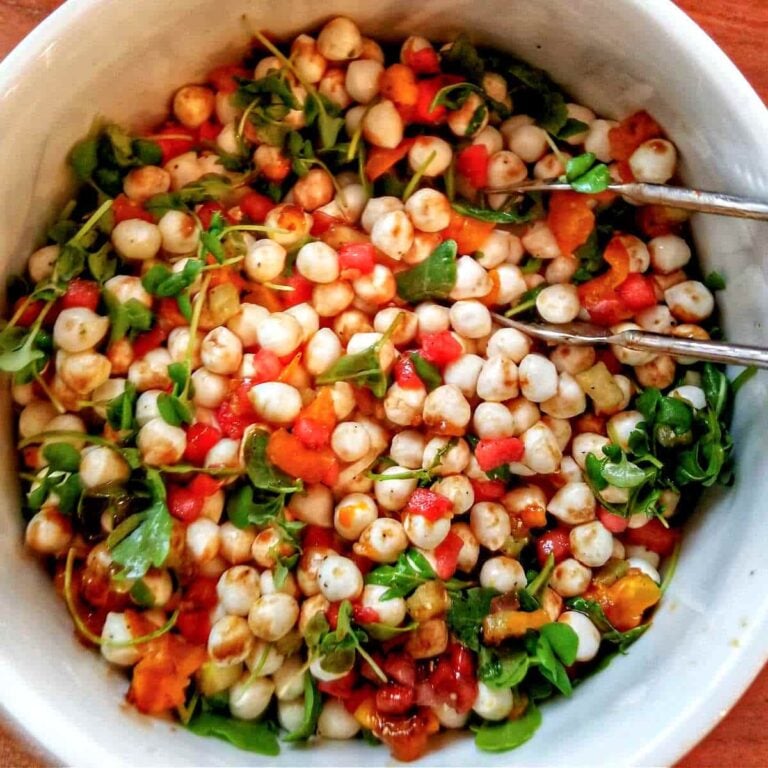 Watermelon & Pearls of Mozzarella Salad