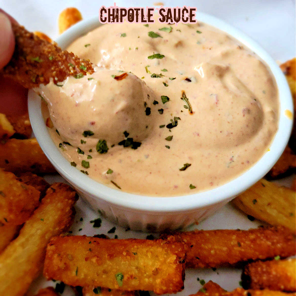 thick and creamy sauce with pale pink color