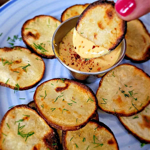Air Fryer Salt and Vinegar Potato Chips