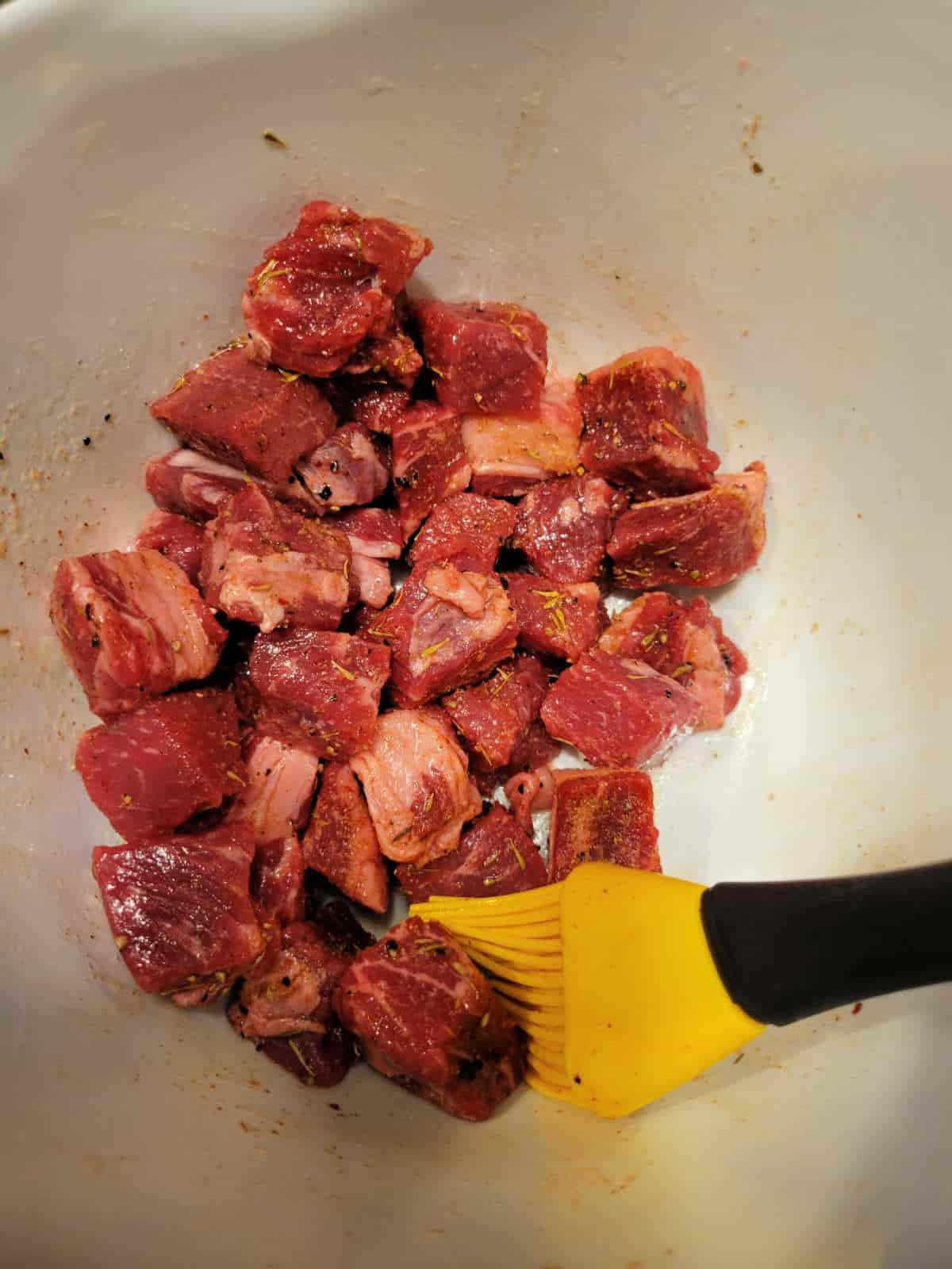 steak cut into 1-inch cubes
