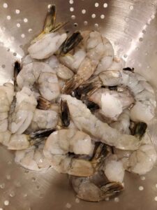 raw grey shrimp
