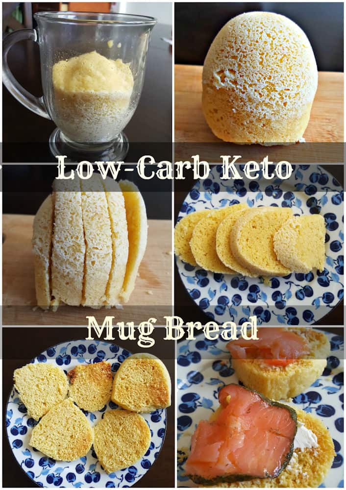 step by step images to make low carb keto mug bread